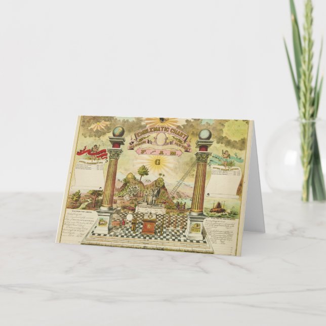 Symboliskt kartlägga och Masonic historia av FAM Kort (Framsida)