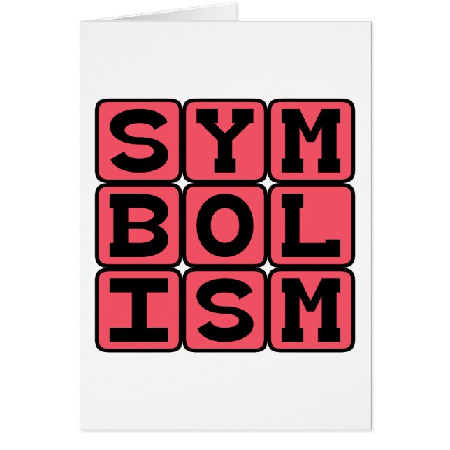 Symbolism, konstnärlig enhet hälsningskort (Framsidan)