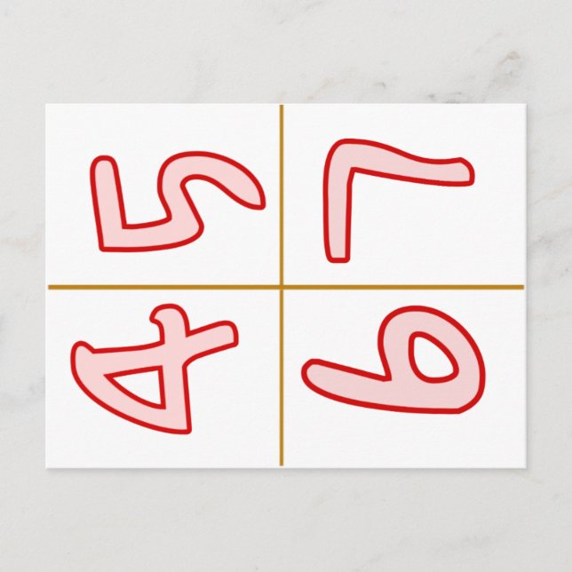 Symbolkort för förbättring och klargörande av mål vykort (Framsida)