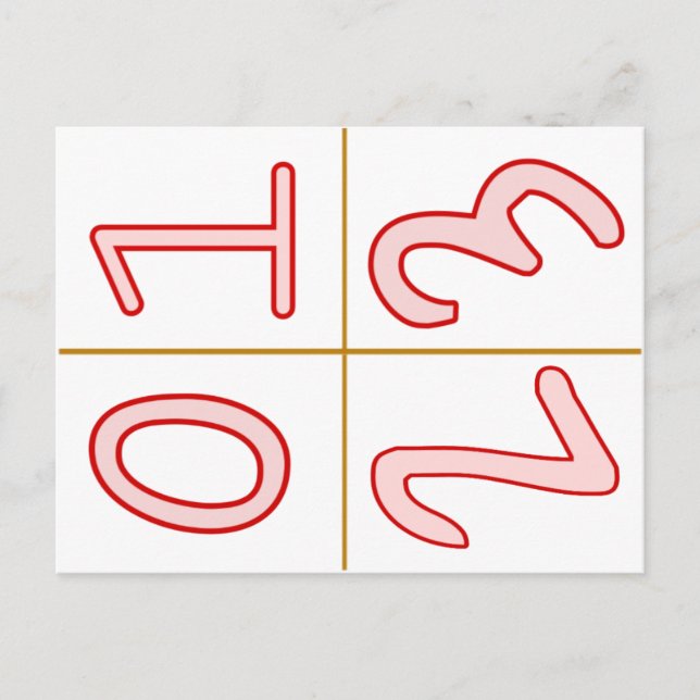 Symbolkort för förbättring och klargörande av mål vykort (Framsida)