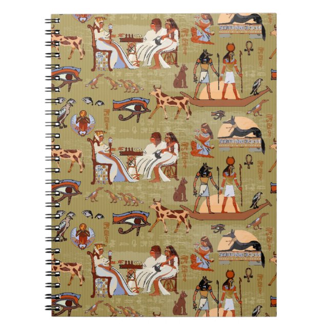 Symbolmönster för egypten | anteckningsbok med spiral (Framsidan)