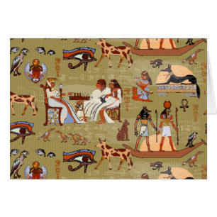 Symbolmönster för egypten hälsningskort