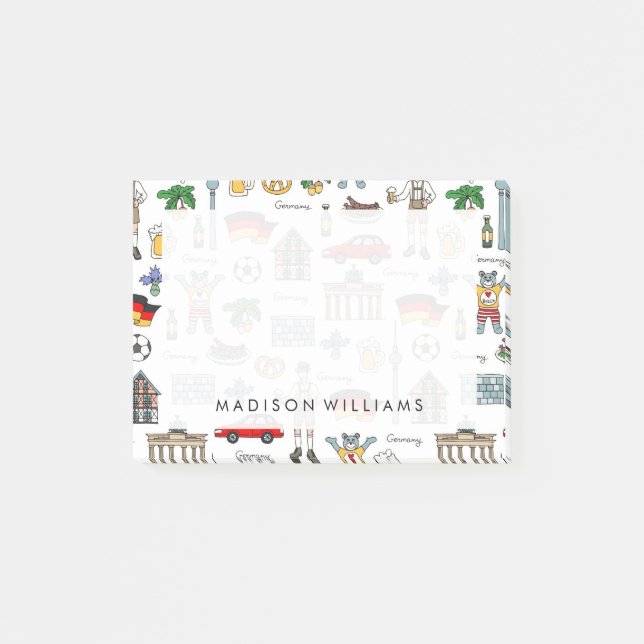 Symbolmönster för Tyskland | Post-it Block (Framsida)