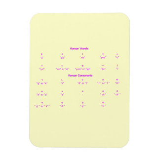 SYMBOLSPRÅK I KOREAN ALPHABET BREV MAGNET