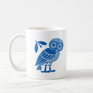 Symbolsymbolen flagga i Aten uggla bi Kaffemugg