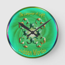 Symbolteckningar av själskvaliteter rund klocka