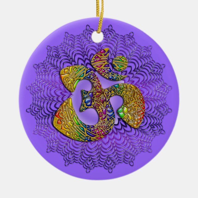 Symboluniversal OM/AUM - prydnad Julgransprydnad Keramik (Framsidan)