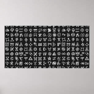Symboluppsättningen trimmar teckensnittet i brev. poster