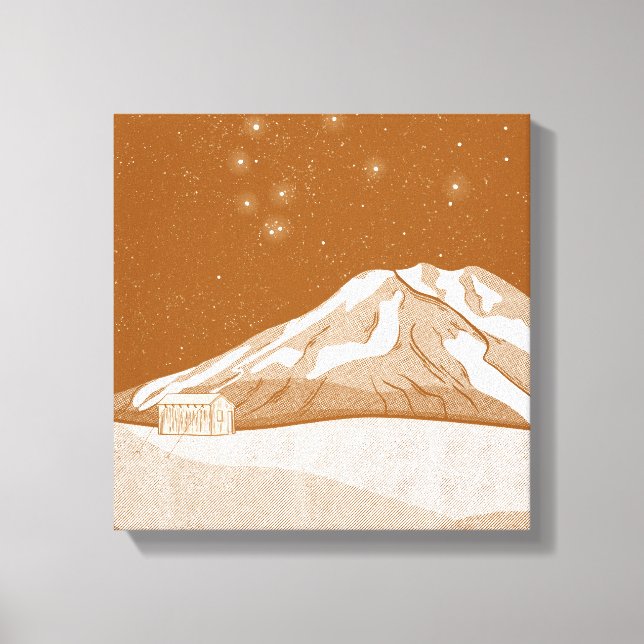 Syme Hut Mount Taranaki Canvastryck (Framsida)