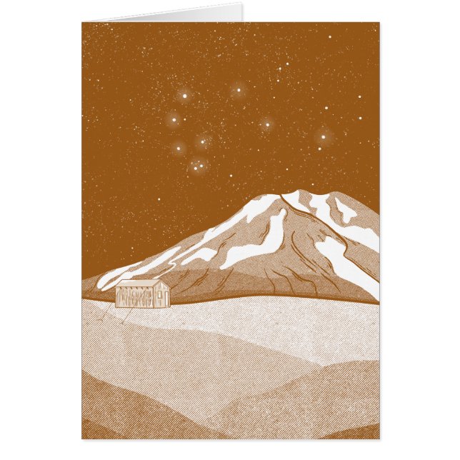 Syme Hut Mount Taranaki Hälsningskort (Framsidan)