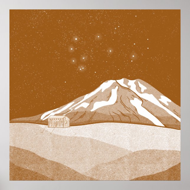 Syme Hut Mount Taranaki Poster (Framsidan)