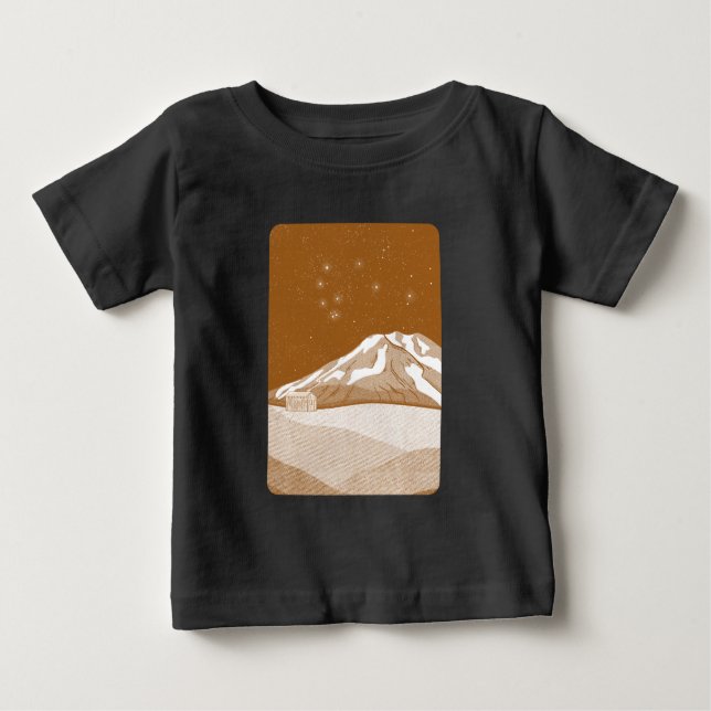 Syme Hut Mount Taranaki T Shirt (Framsida)