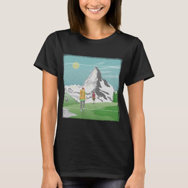 Syme Hut Mount Taranaki T Shirt (Framsida)