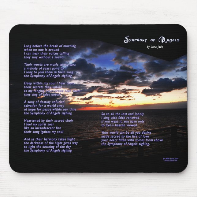 Symfoni av änglar Mousepad Musmatta (Framsidan)