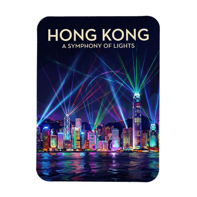 Symfoni av ljus Hong Kong Magnet (Vertikal)