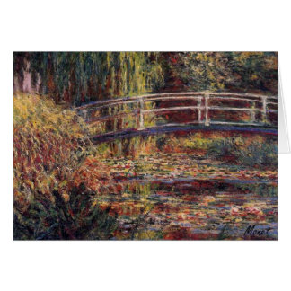 Symfonin för MONET-näckrosdamm i steg kortet 5x7 Hälsningskort