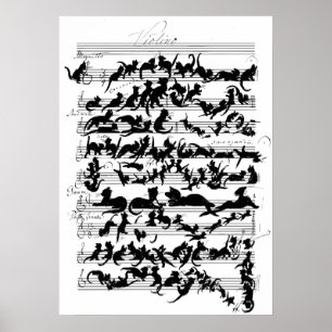 Symfonin på Cat Vector Poster