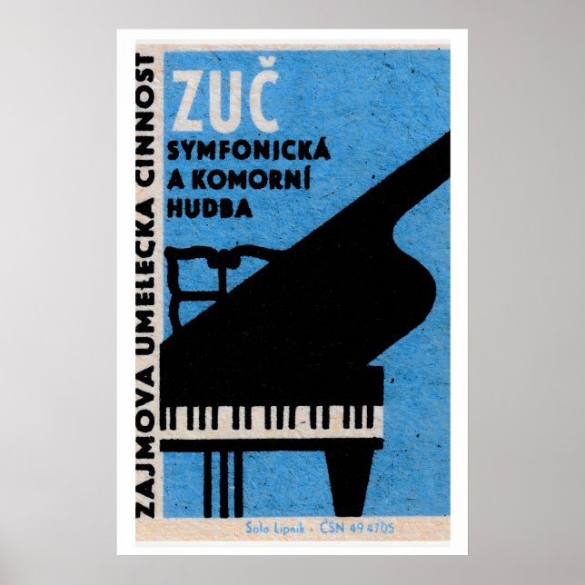 Symfoniskt piano - Matchbox Print - Tjeckisk väggk Poster (Framsidan)