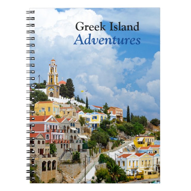 Symi Grekiska ön Äventyr Notebook Anteckningsbok (Framsidan)
