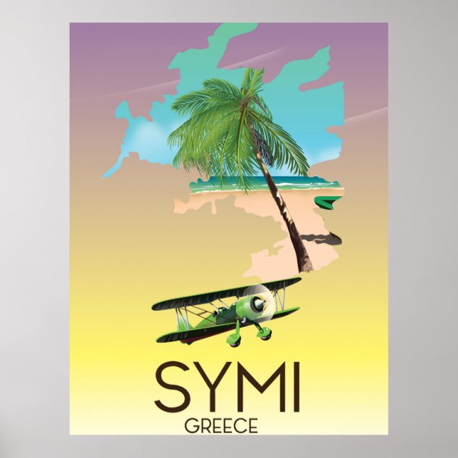 Symi Grekland resaffisch Poster (Framsidan)