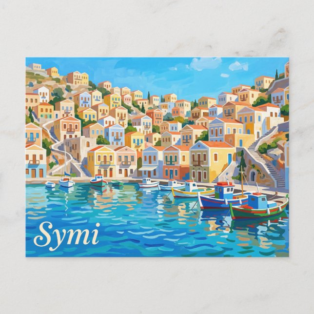 Symi Grekland Vykort (Framsida)