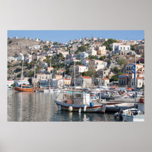 Symi i den Grekland affischen Poster