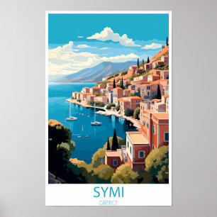 Symi Island i Grekland presenter Poster