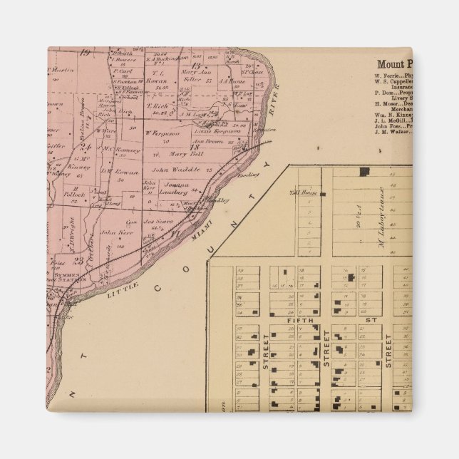 Symmes Mt Pleasant, Ohio Magnet (Framsidan)