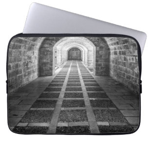 Symmetri i svartvitt laptop fodral