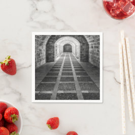 Symmetri i svartvitt pappersservett