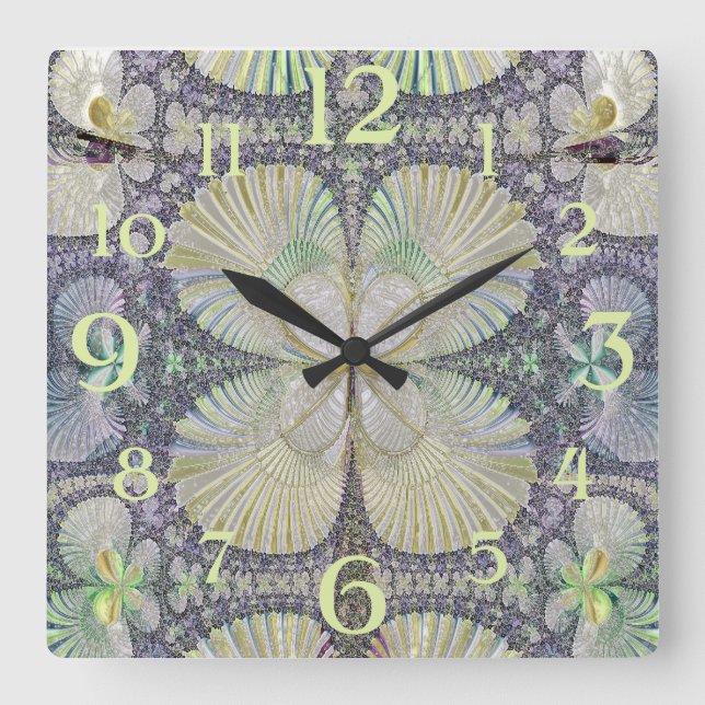 Symmetri (som numreras fullständigt) fyrkantig klocka (Framsida)