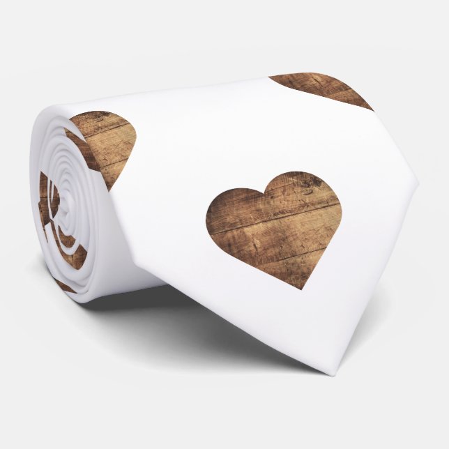 Symmetric Large Rustic Brown Wooden Hearts Slips (Rullad)