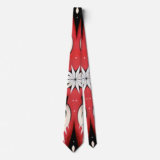 Symmetrical Abstract Motif in Red and Black Slips (Framsida)