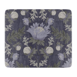 Symmetrical dark purple floral pattern