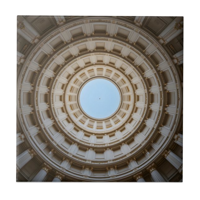 Symmetrical Mask-Öga View of a Grand Dome Kakelplatta (Framsidan)