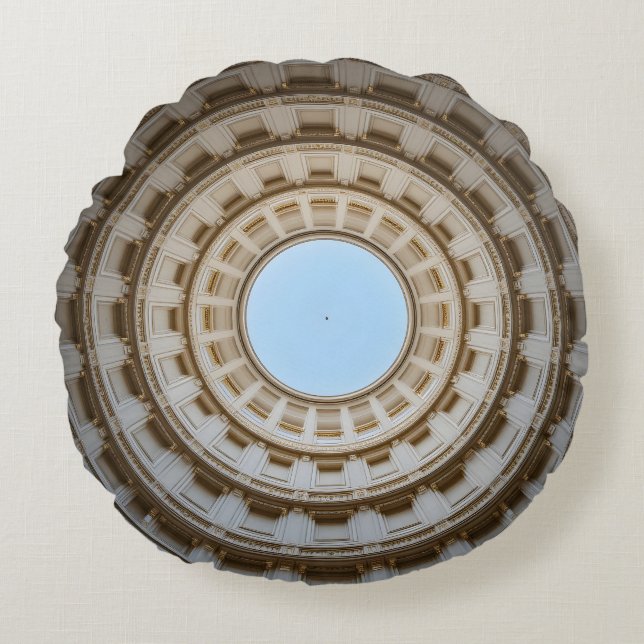 Symmetrical Mask-Öga View of a Grand Dome Rund Kudde (Framsidan)