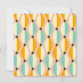 Symmetrical retro pattern with interlocking teal tack kort