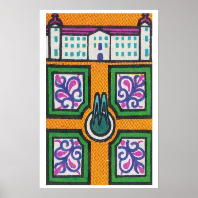 Symmetrican Gardens - Matchbox Print - Aesthetic Poster (Framsidan)