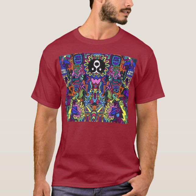 Symmetrisk abstrakt T-tröja Tee (Framsida)