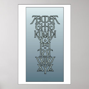 Symmetrisk Alphabet Ambigram Poster
