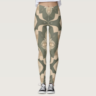 Symmetrisk dekorfärg - mjuk Färg Organic de Leggings