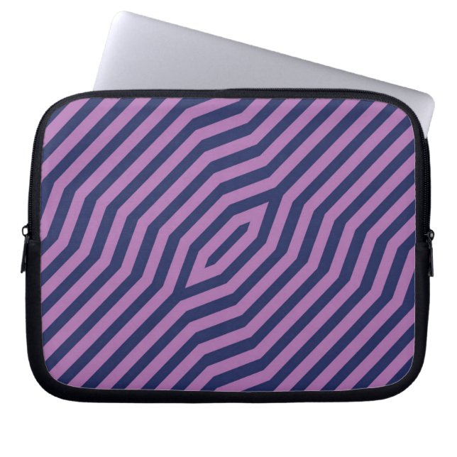 Symmetrisk diagonal rand-bakgrund 11 laptop fodral (Framsidan)