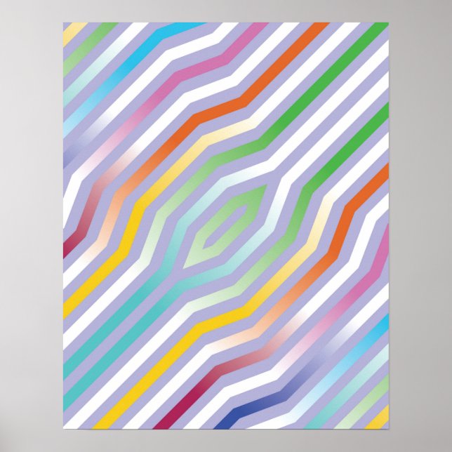 Symmetrisk diagonal rand-bakgrund 1 poster (Framsidan)