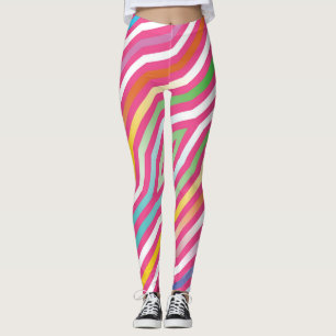 Symmetrisk diagonal rand-bakgrund 4 leggings