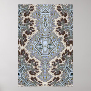 Symmetrisk Fractal Träd Mönster Poster