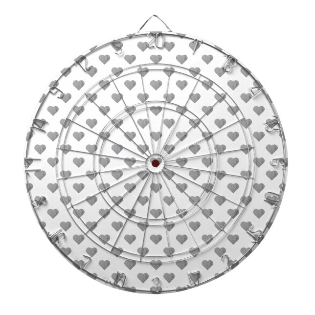 Symmetrisk liten dekorationshjärta för Grått på vi Darttavla (Framsidan)
