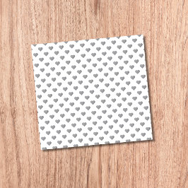 Symmetrisk liten dekorationshjärta för Grått på vi Post-it Block
