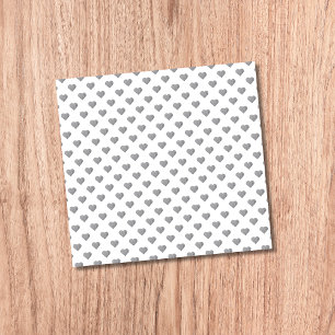Symmetrisk liten dekorationshjärta för Grått på vi Post-it Block