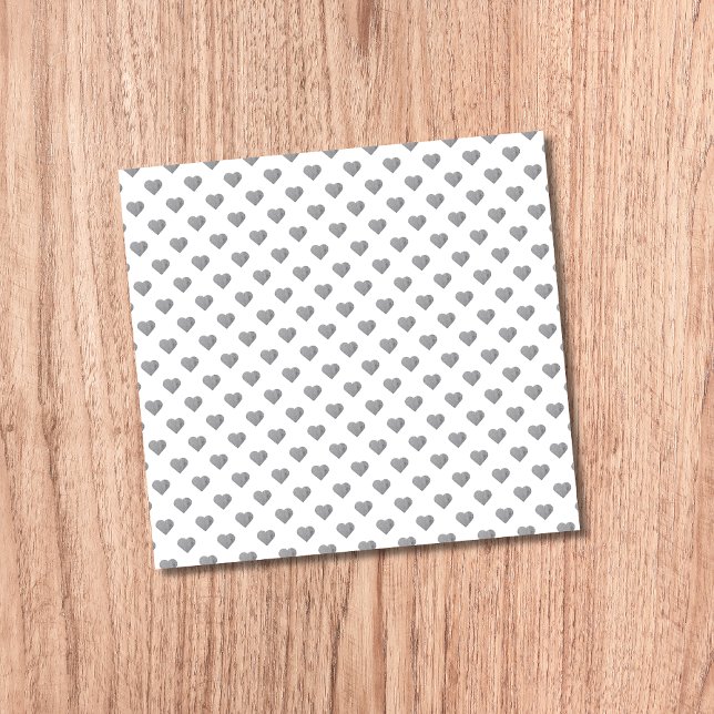 Symmetrisk liten dekorationshjärta för Grått på vi Post-it Block (Skapare uppladdad)