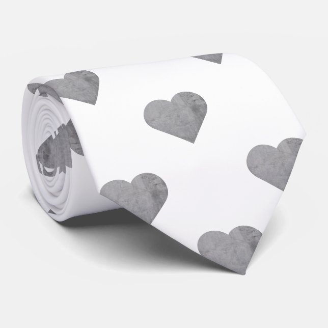 Symmetrisk liten dekorationshjärta för Grått på vi Slips (Rullad)